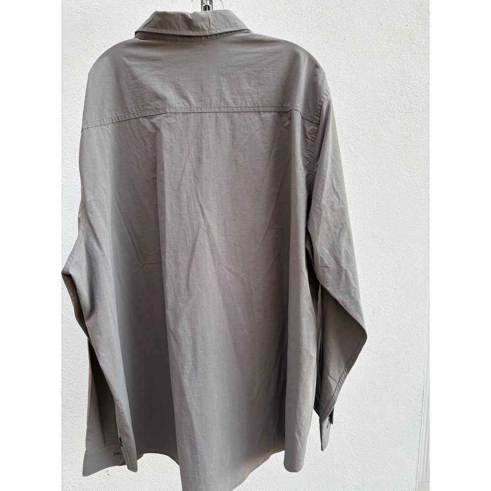 Swiss Tech Mens 3XL Long Sleeve Button Down Shirt Grey Flannel SM48Y120B Stretch